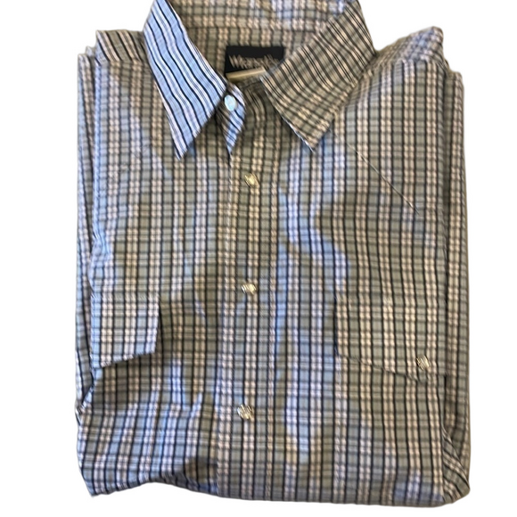 Wrangler Mens XL Blue Plaid Western Button Down Shirt NWOT - Picture 5 of 5